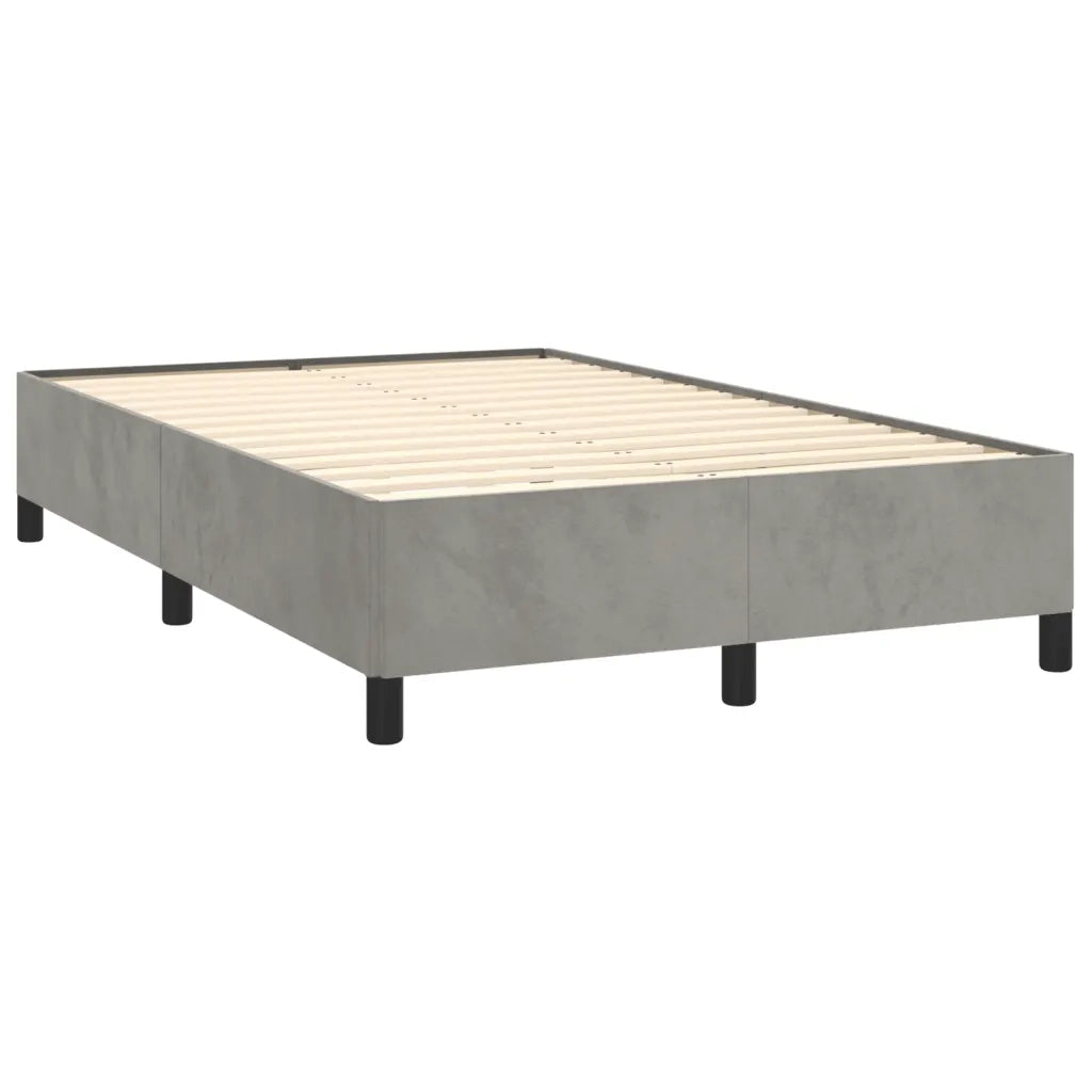 Giroletto senza Materasso Grigio Chiaro 120x200 cm Velluto 347312