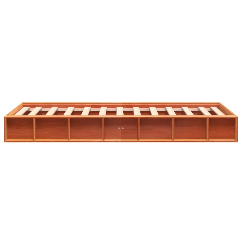 Letto senza Materasso-Struttura Letto Marrone Cera 90x190 cm in Legno di Pino 677848