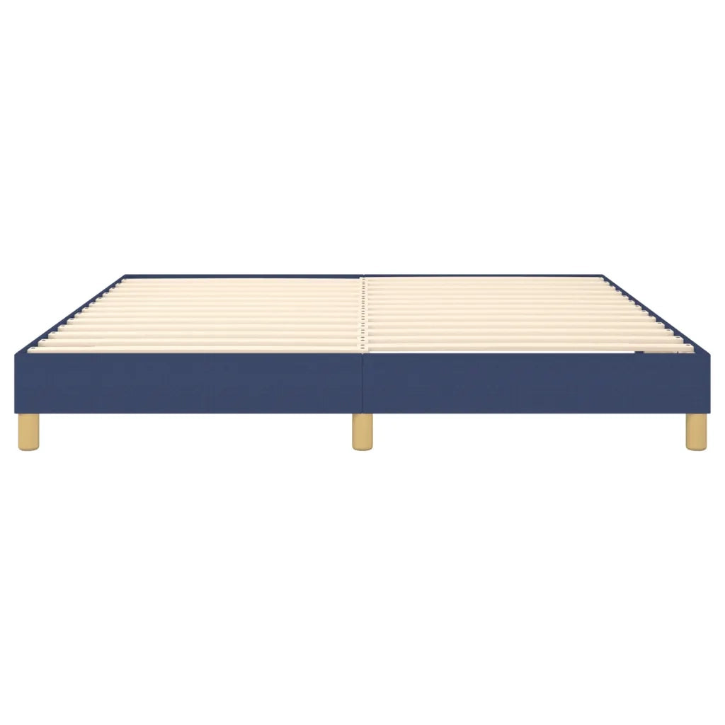 Struttura Letto a Rete a Molle-Giroletto Blu 160x200 cm in Tessuto 527090