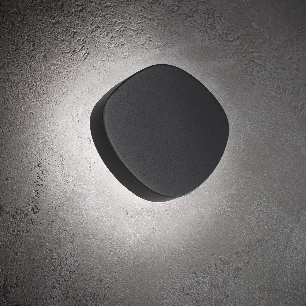 Applique LED da parete Zafferano Ciottolo IP54 7W 890lm 3000K in alluminio Corten