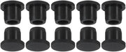 Stoppero a fori con materiali flessibili in silicone - diametro 10-11 mm - colore nero - 10 pezzi - duraturo