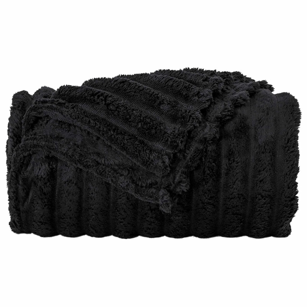 Coperte da Pile 6 pz Nero 270 x 240 cm Panno