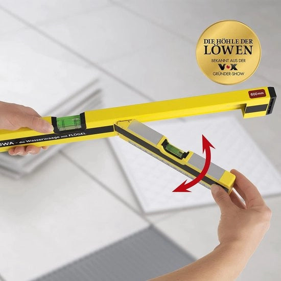 Livello con ala 60 cm - livellamento - due direzioni - funzione angolare - magnetico in alluminio
