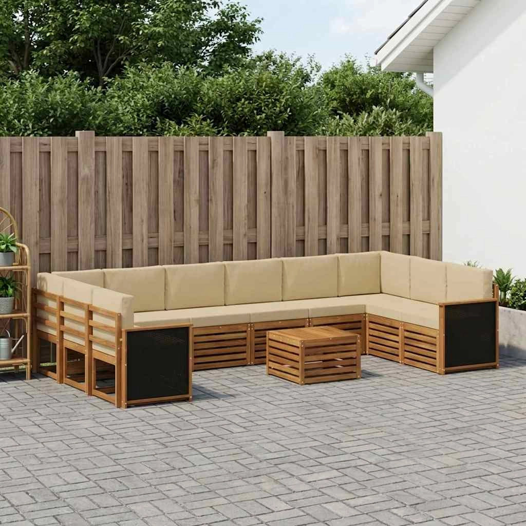 Set di divani da esterno 8 pz Naturale 3384914