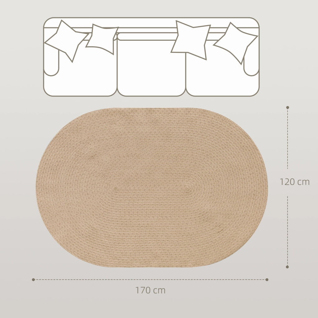 Tappeto Rustico ¨C zephmum ¨C Beige 170x120 cm Lavabile