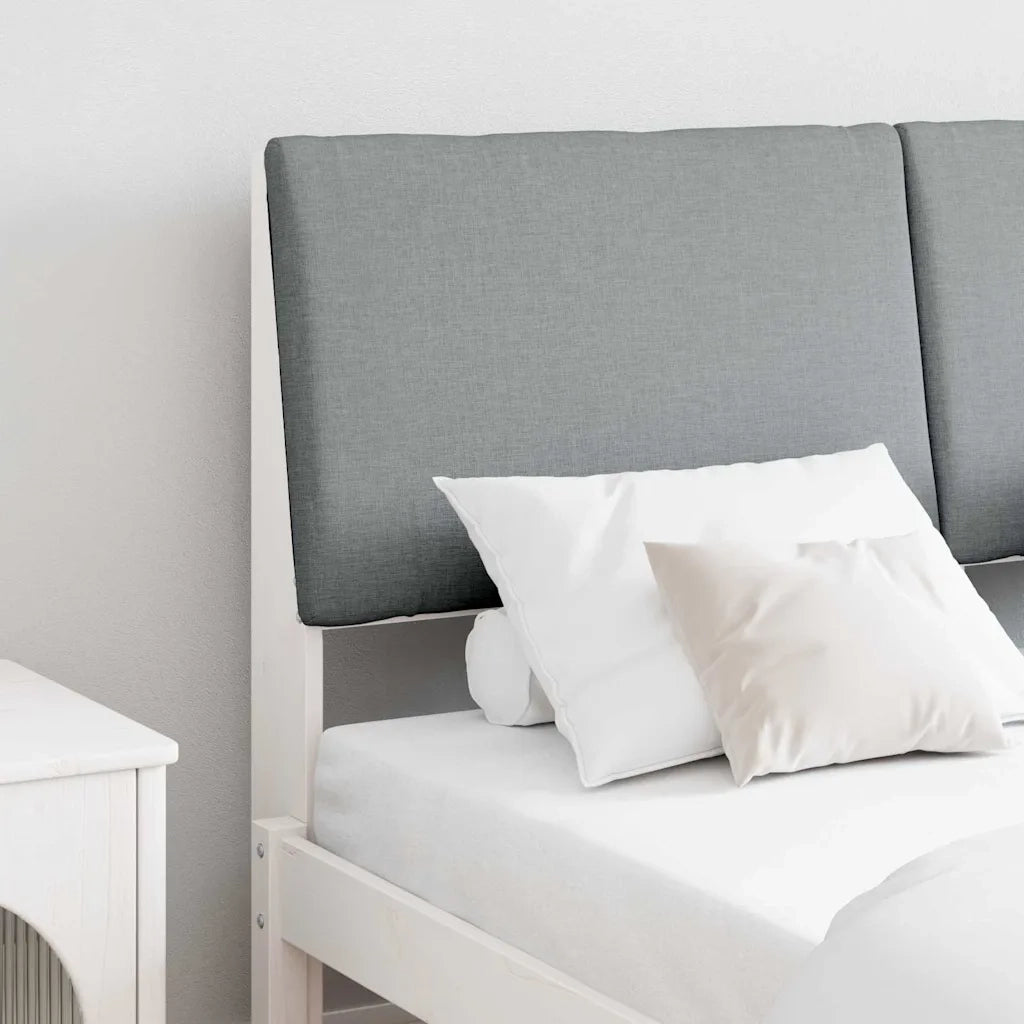 Testiera | Testata imbottita Grigio chiaro 150 cm Pino massello