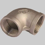 RACCORDO GOMITO 90  ° FILETTATO F/F ACCIAIO INOX  1     MADE IN ITALY