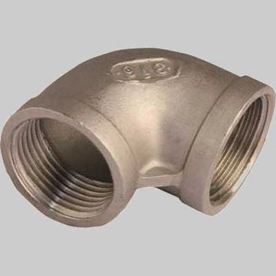 RACCORDO GOMITO 90  ° FILETTATO F/F ACCIAIO INOX  1     MADE IN ITALY