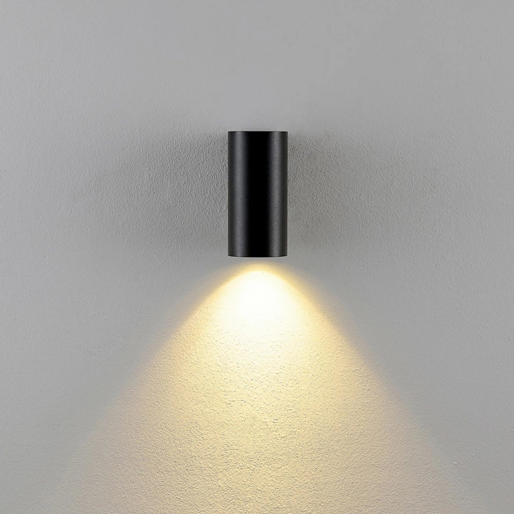 CAN applique moderno da parete LED attacco 1x GU10 lampada cilindro muro luce ingresso corridoio camera da letto 230V COLORE NERO