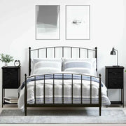 Armadio da Notte con cassetto 2 pcs Rovere nero 32 x 42 x 70 cm 871290