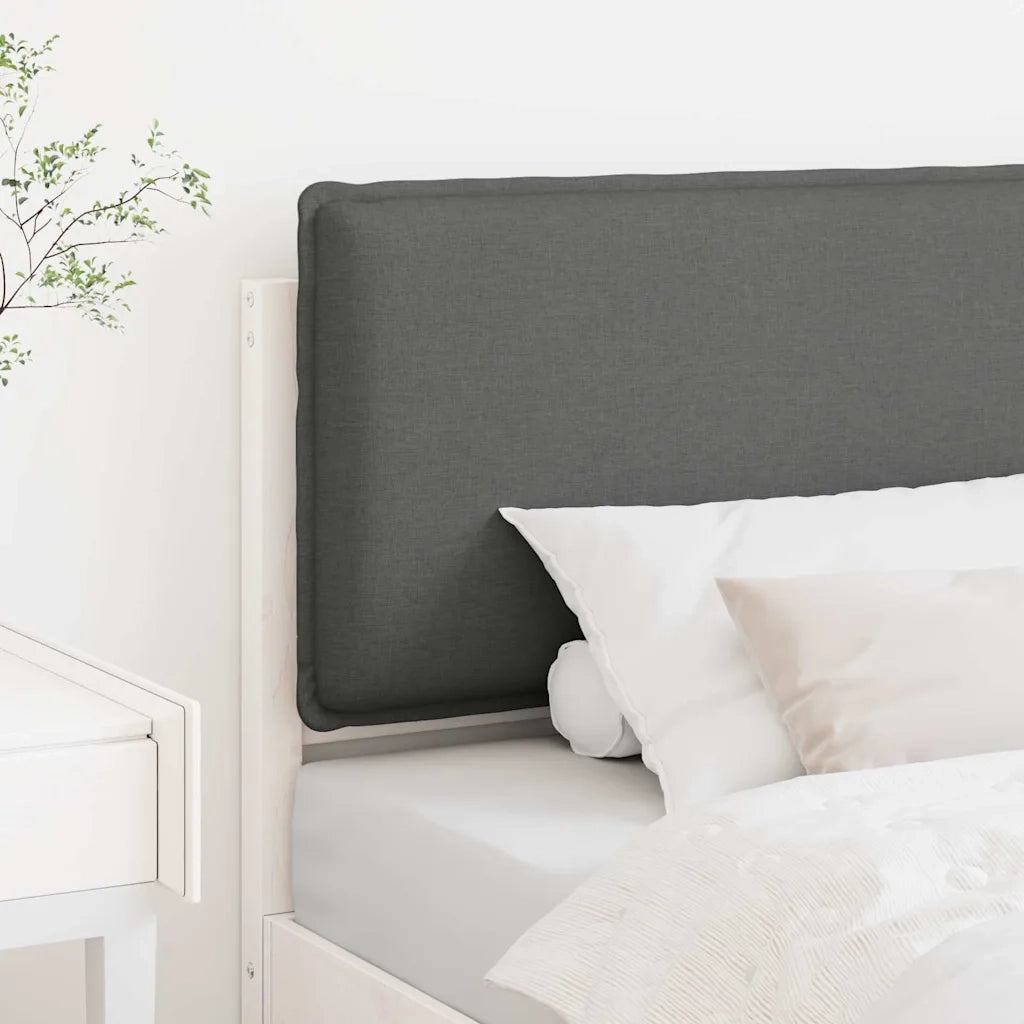 Testiera | Testata imbottita Bianco e grigio chiaro 90 cm Pino massello