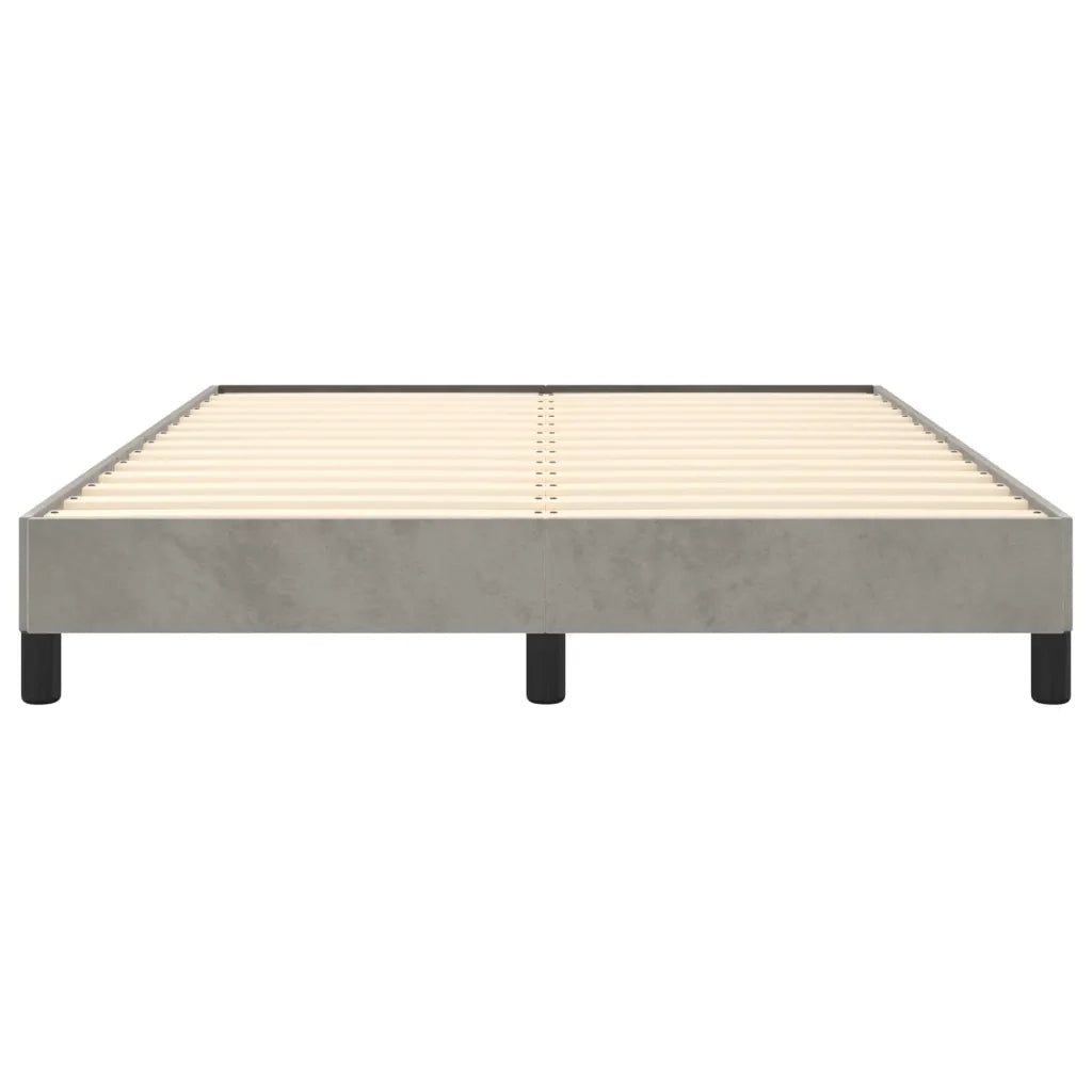 Giroletto senza Materasso-Struttura Letto Grigio Chiaro 140x200 cm Velluto 539631