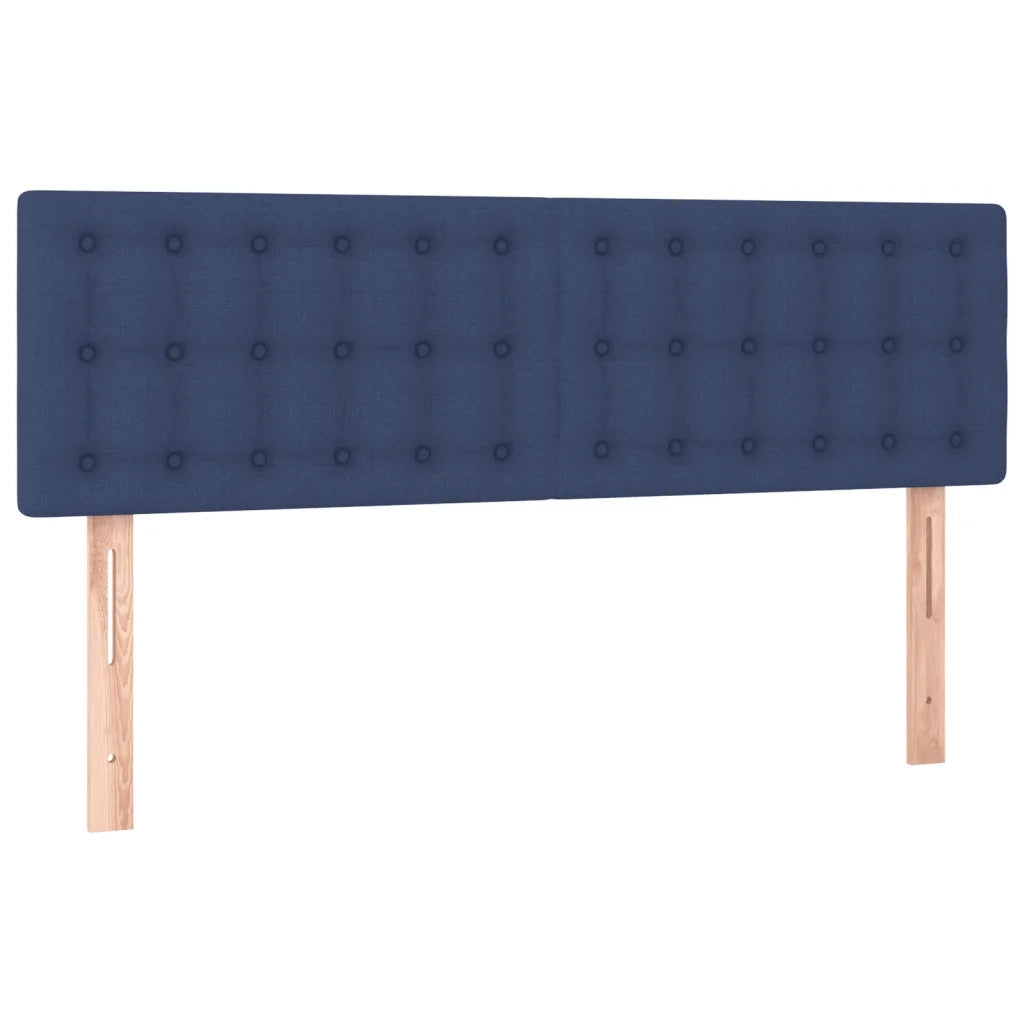 Giroletto a Molle con Materasso Blu 140x190 cm in Tessuto