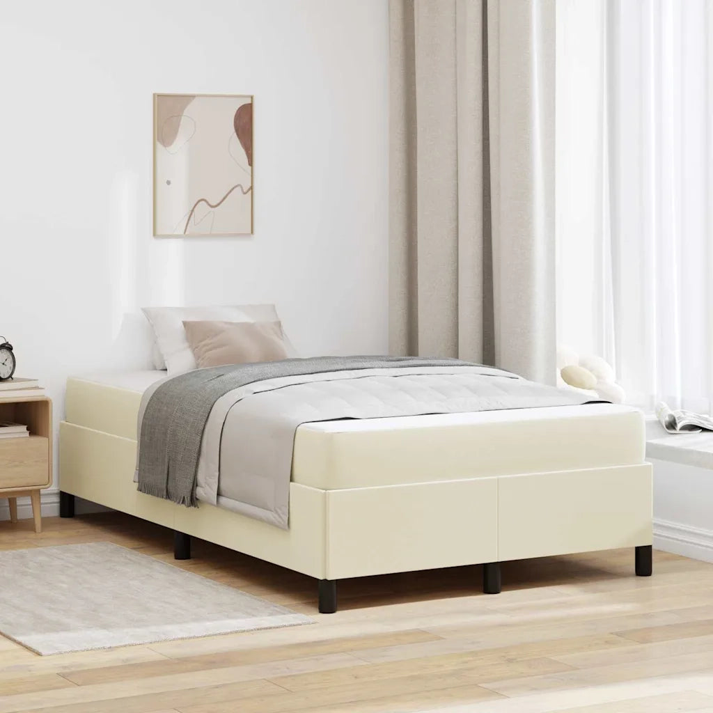 Struttura del letto con materasso-Giroletto Crema 120 x 200 cm Tessuto 291838