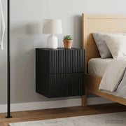 Mobiletto da notte a muro 2 pcs Nero 33 x 34,5 x 40 cm 898468
