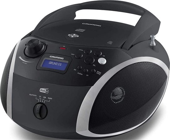 Radio DAB+ con lettore di musica Bluetooth e porta USB.