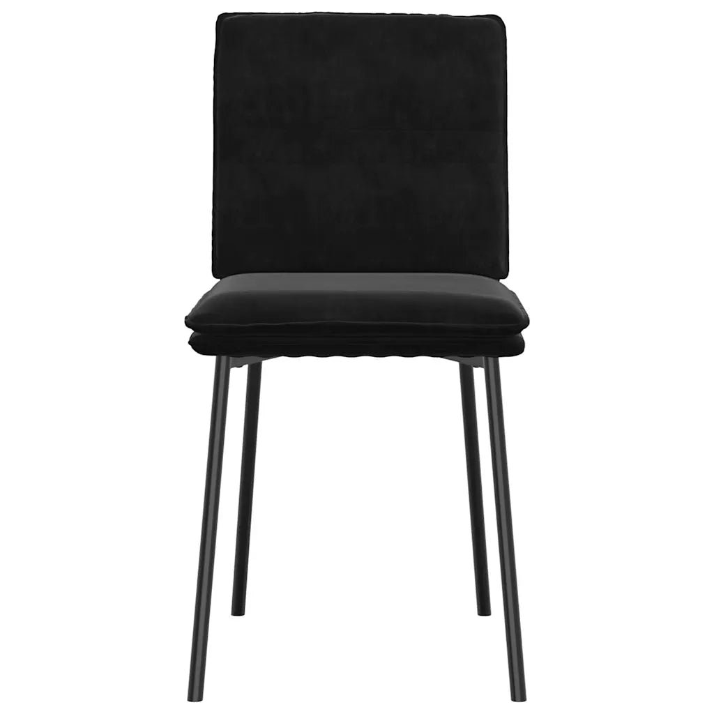 Sedie da Pranzo 4 pz Nere in Velluto 3315350