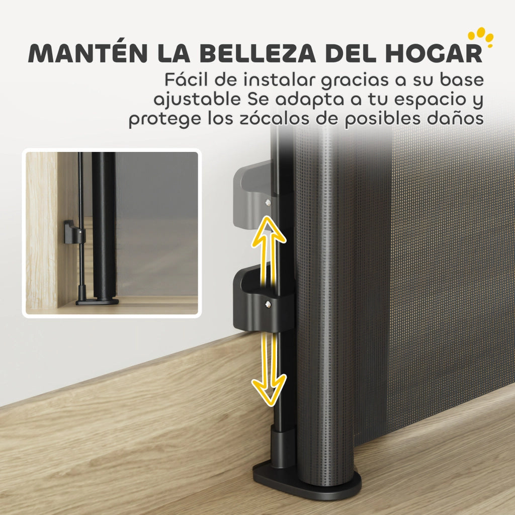 Barriera per Cani Retrattile 0-140 cm ¨C Minimal ¨C Nero