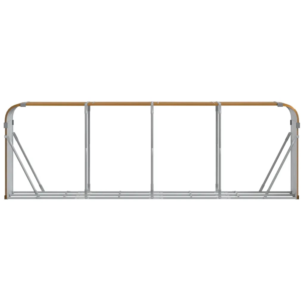 Portaceppi Effetto Legno 300x45x100 cm in Acciaio Zincato 364586