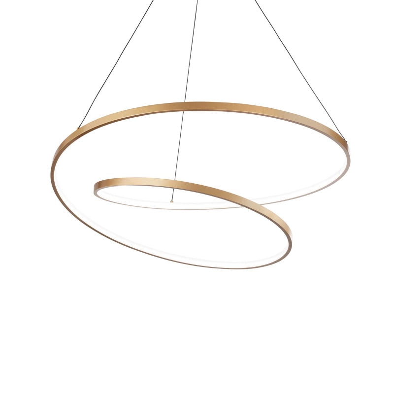 Lampada A Sospensione Oz Sp D80 On-Off Ottone Ideal-Lux