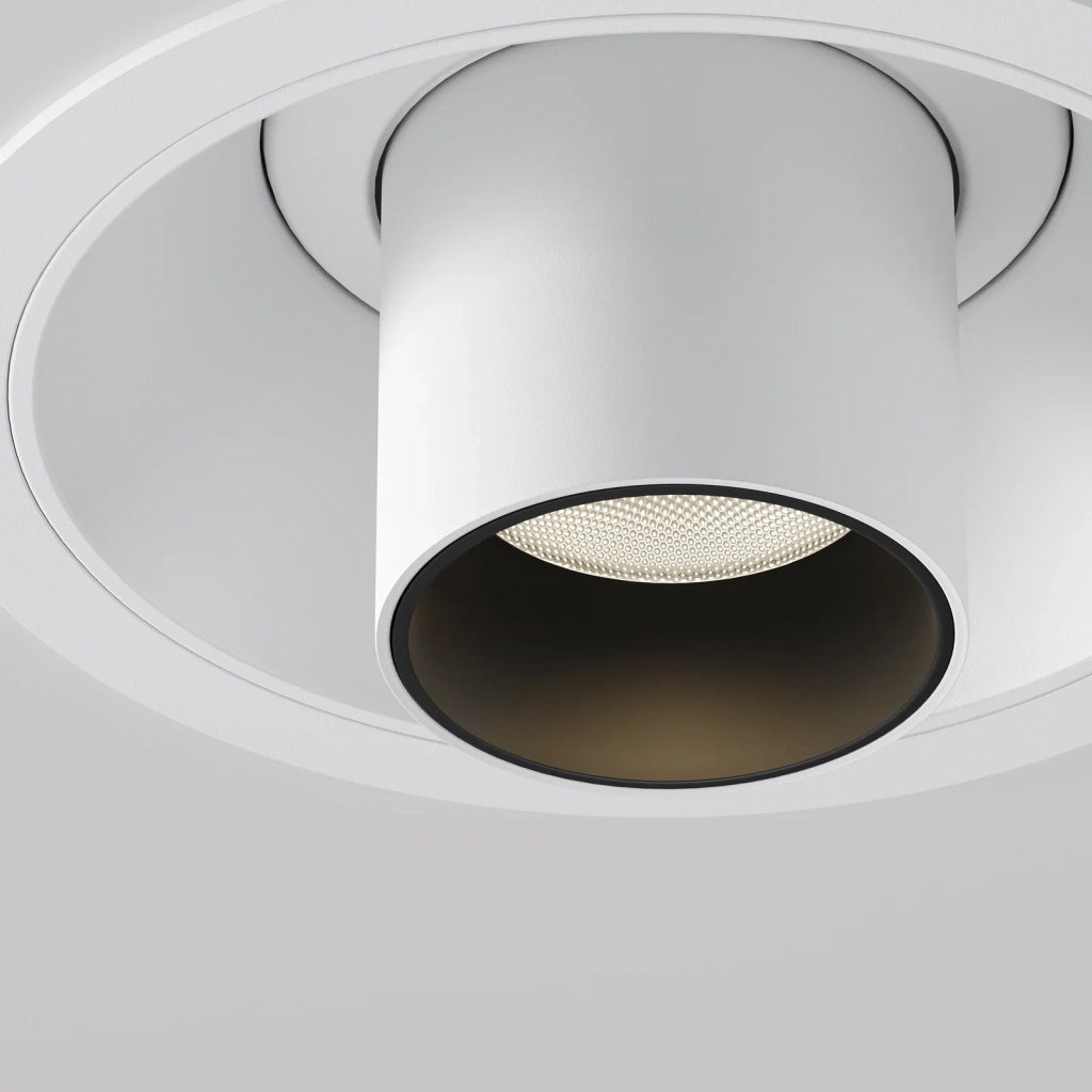 Maytoni Lampada da Incasso Focus T 1 luce LED integrato bianco alluminio