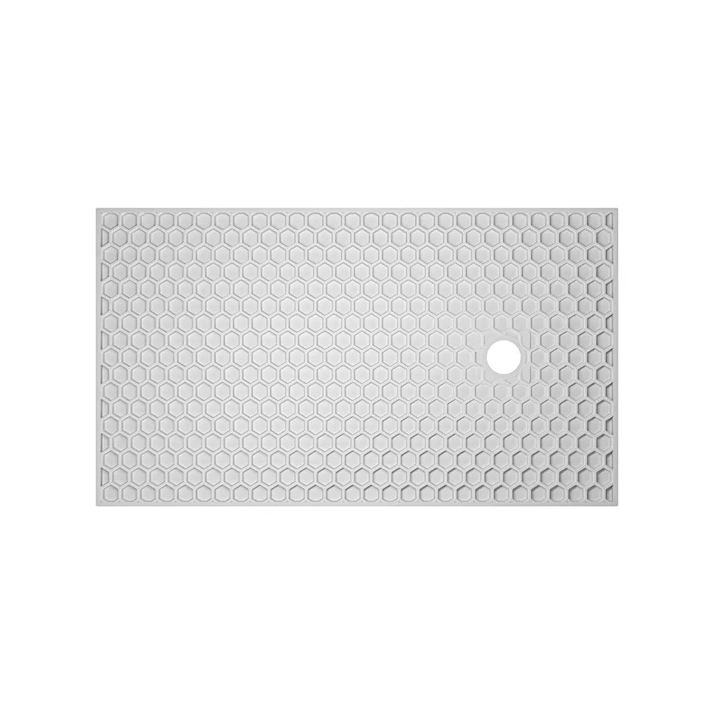 Piatto doccia rettangolare 80x110 cm in marmoresina bianco effetto pietra h3 cm | Milos