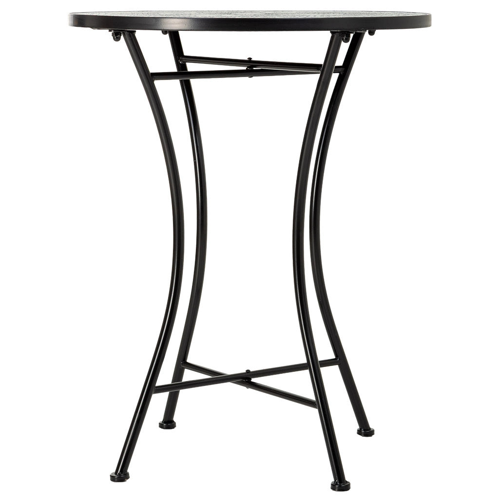 Set tavolo e 2 sedie in metallo, 60x60x75h cm, 38x46x90h cm
