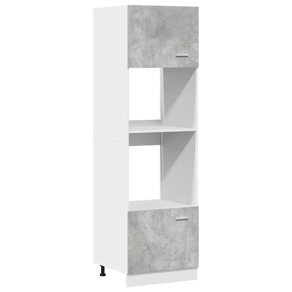 Mobile per Microonde “Lyon” Grigio Cemento 60x57x207 cm 856127