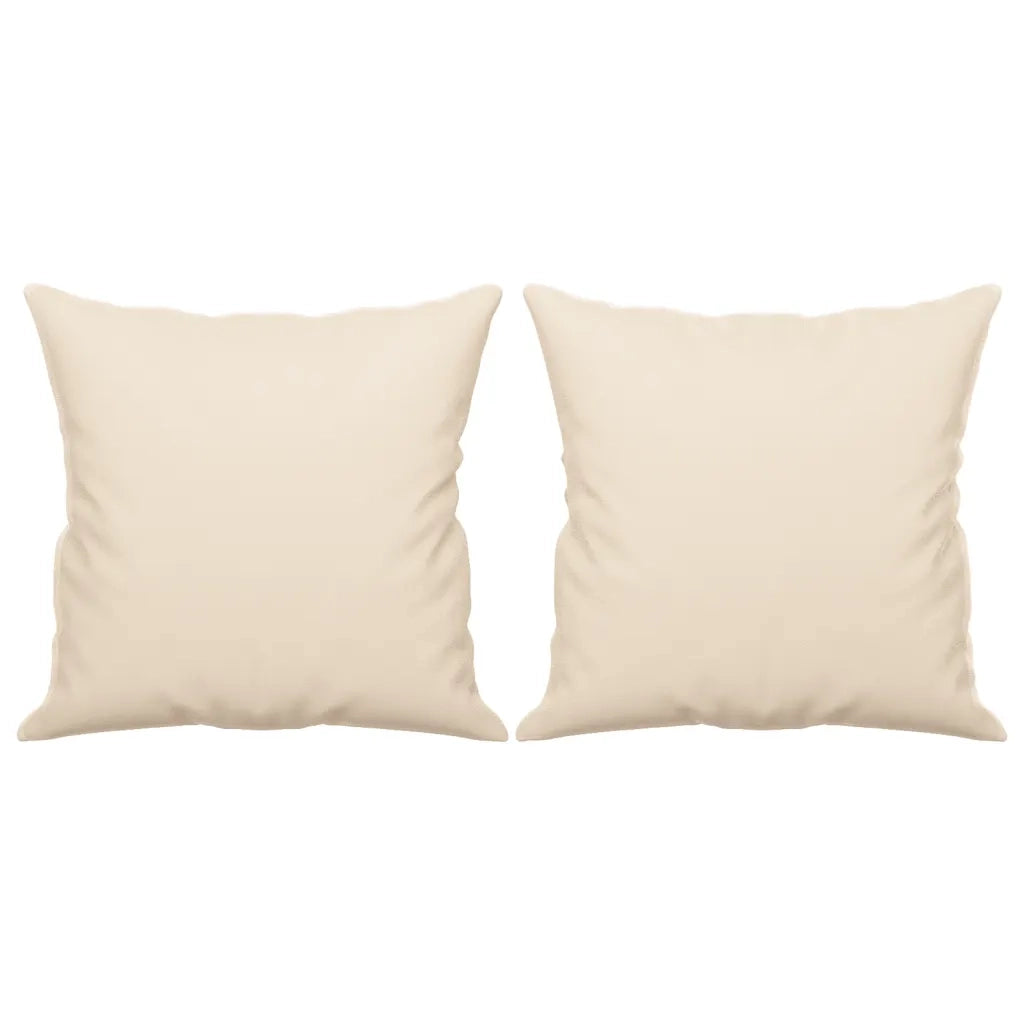 Divano a 2 Posti con Cuscini Beige 120 cm Tessuto Microfibra 3200970