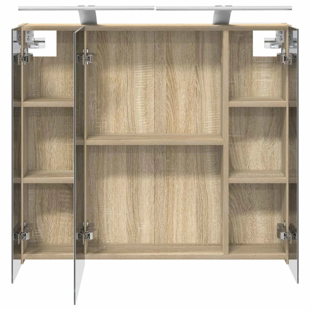 Mobiletto per specchio da bagno Rovere Sonoma 80 x 14.5 x 70 cm 889113