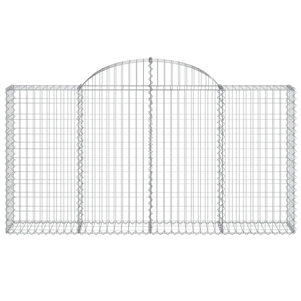 Cesti Gabbioni ad Arco 6 pz 200x30x100/120 cm Ferro Zincato 3146114