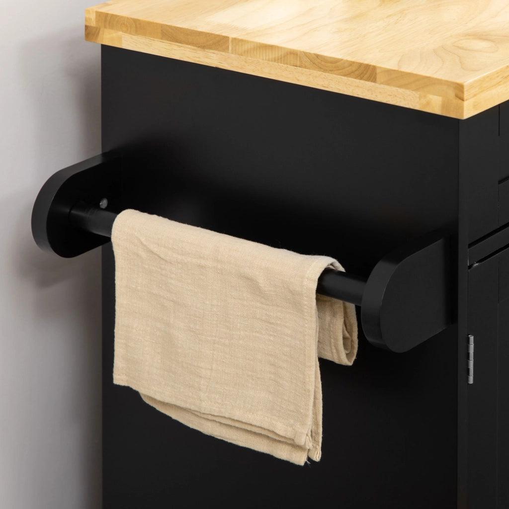 Carrello da Cucina con Piano di Lavoro e Portaspezie ¨C MINIMAL ¨C 109x40x89 cm
