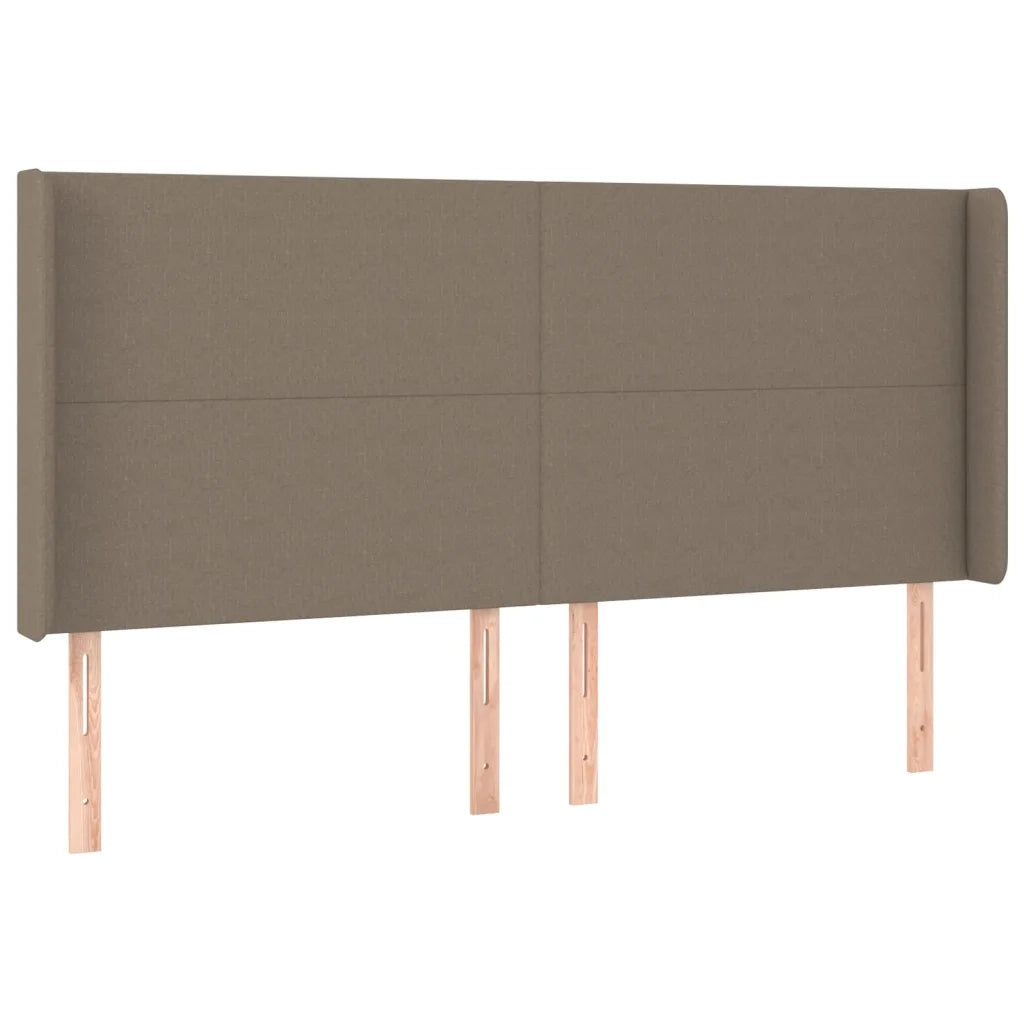 Testiera a LED-Testata con LED Tortora 183x16x118/128 cm in Tessuto 293768