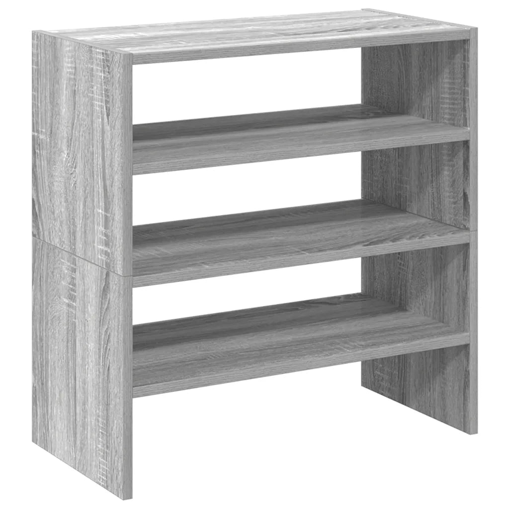 Scarpiere 2 pz Impilabili Grigio Sonoma 60x30x30,5 cm 858868