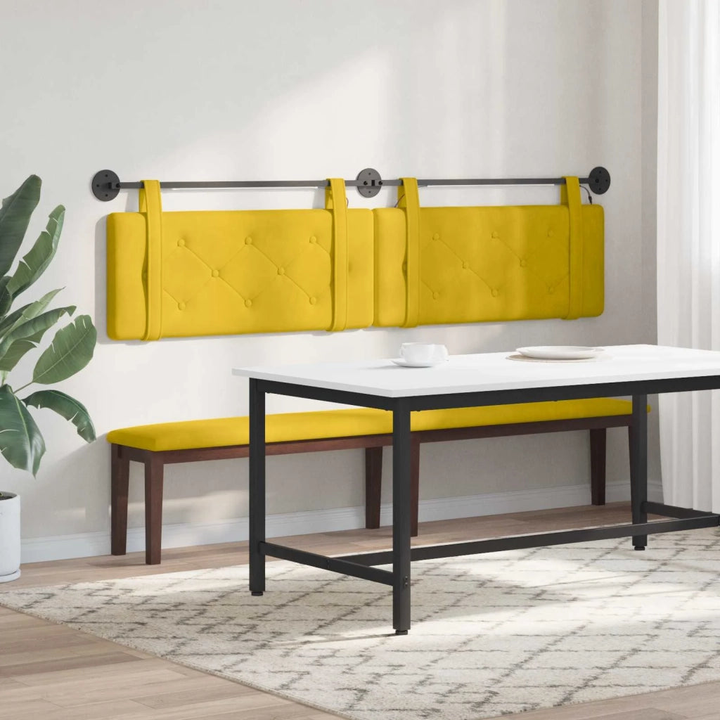 Testiera sospesa Con luce LED Giallo Velluto 3424252