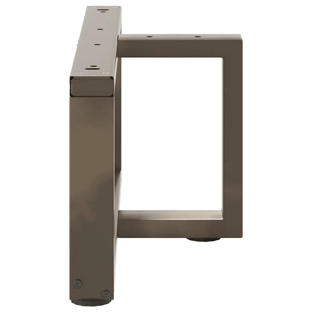 Gambe per Tavolino da Caffè a Forma di T 2 pz Nere 70x25x(30-31) cm Acciaio 4013019