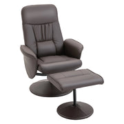 Set 2 Poltrone Relax con Poggiapiedi ¨C Xylo ¨C Schienale Reclinabile Regolabile Marrone