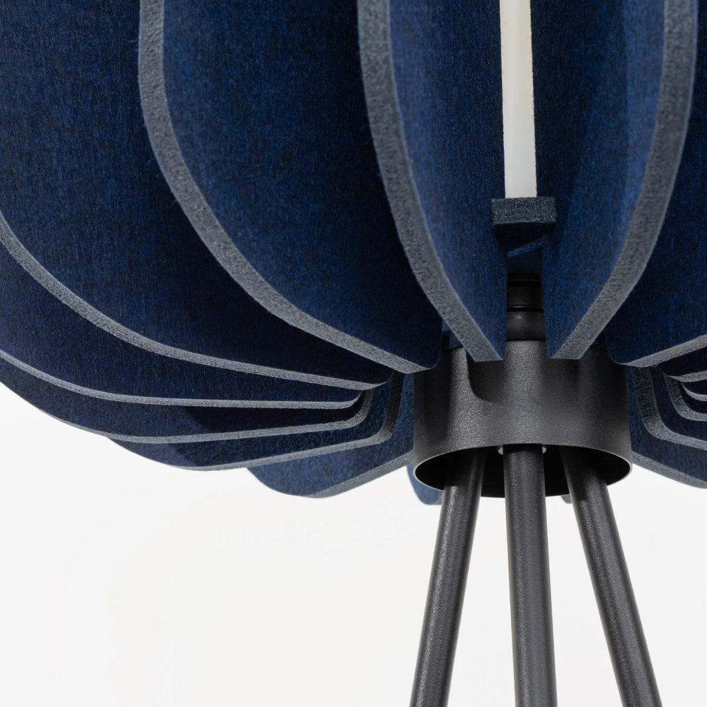 Lampada a sospensione e da terra moderna MULA con paralume in feltro, 45 cm, struttura nera