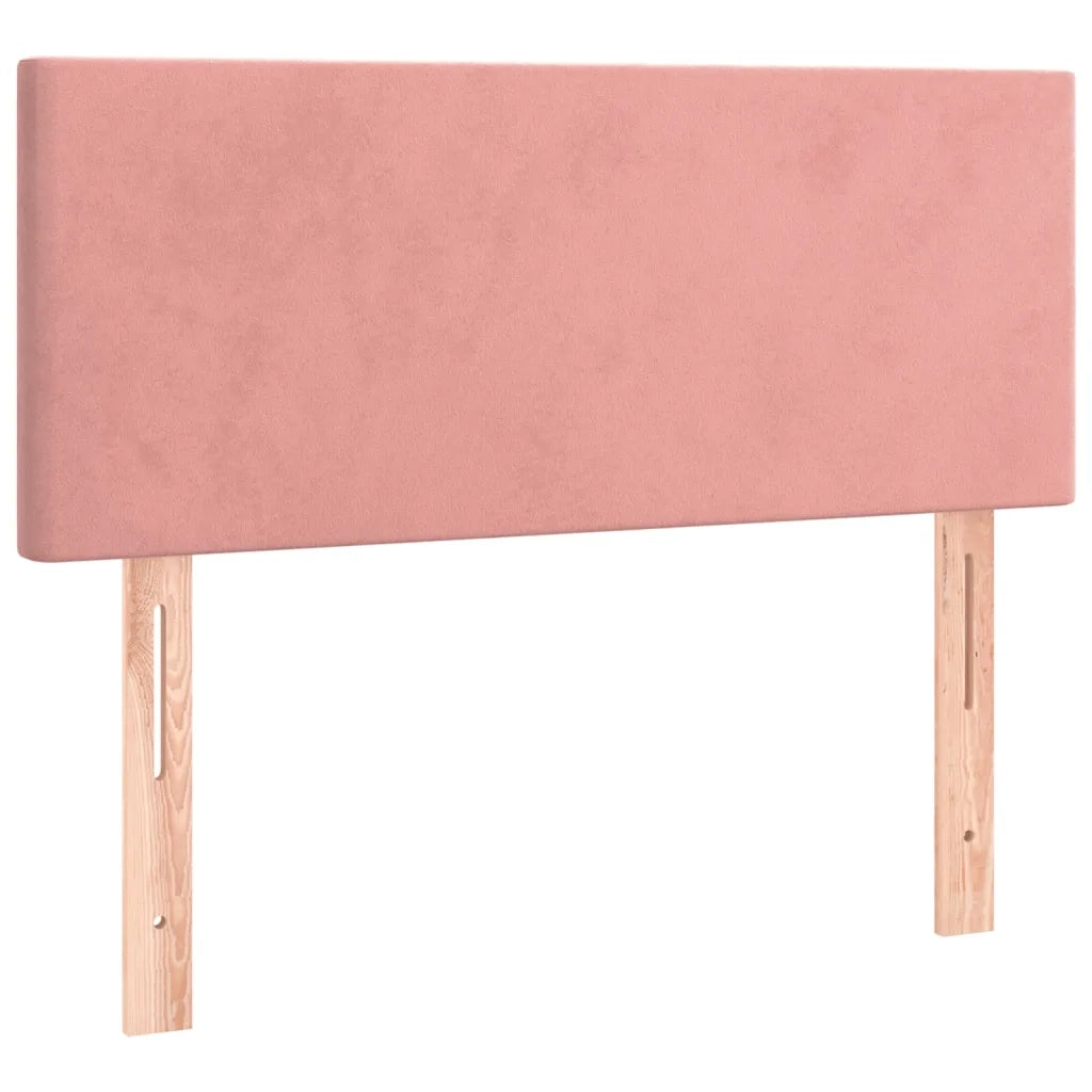Giroletto a Molle con Materasso-Struttura Letto Rosa 80x200 cm in Velluto 672432