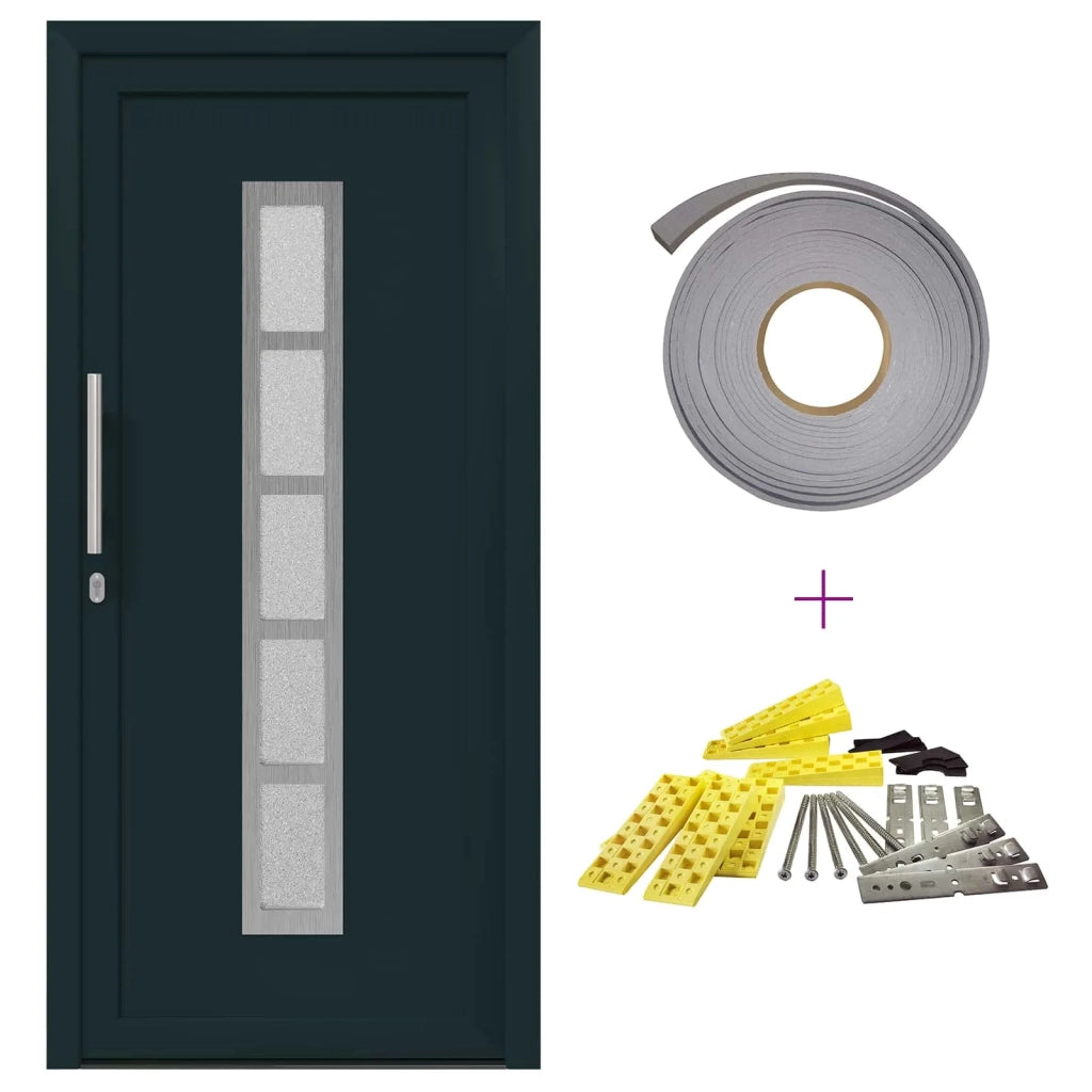Porta Frontale Antracite 98 x 200 cm PVC 3445680