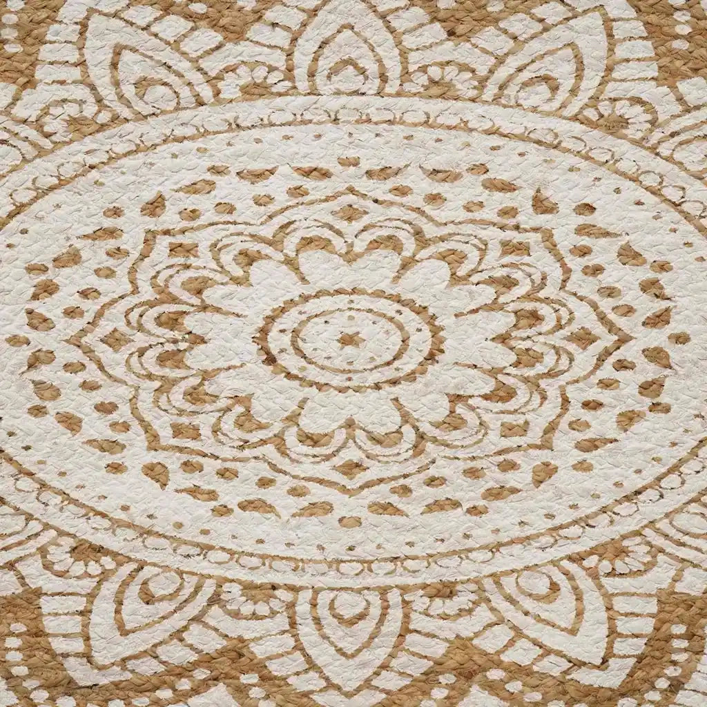 Tappeti per area Naturale con stampa bianca 152 x 245 cm Juta 42010827