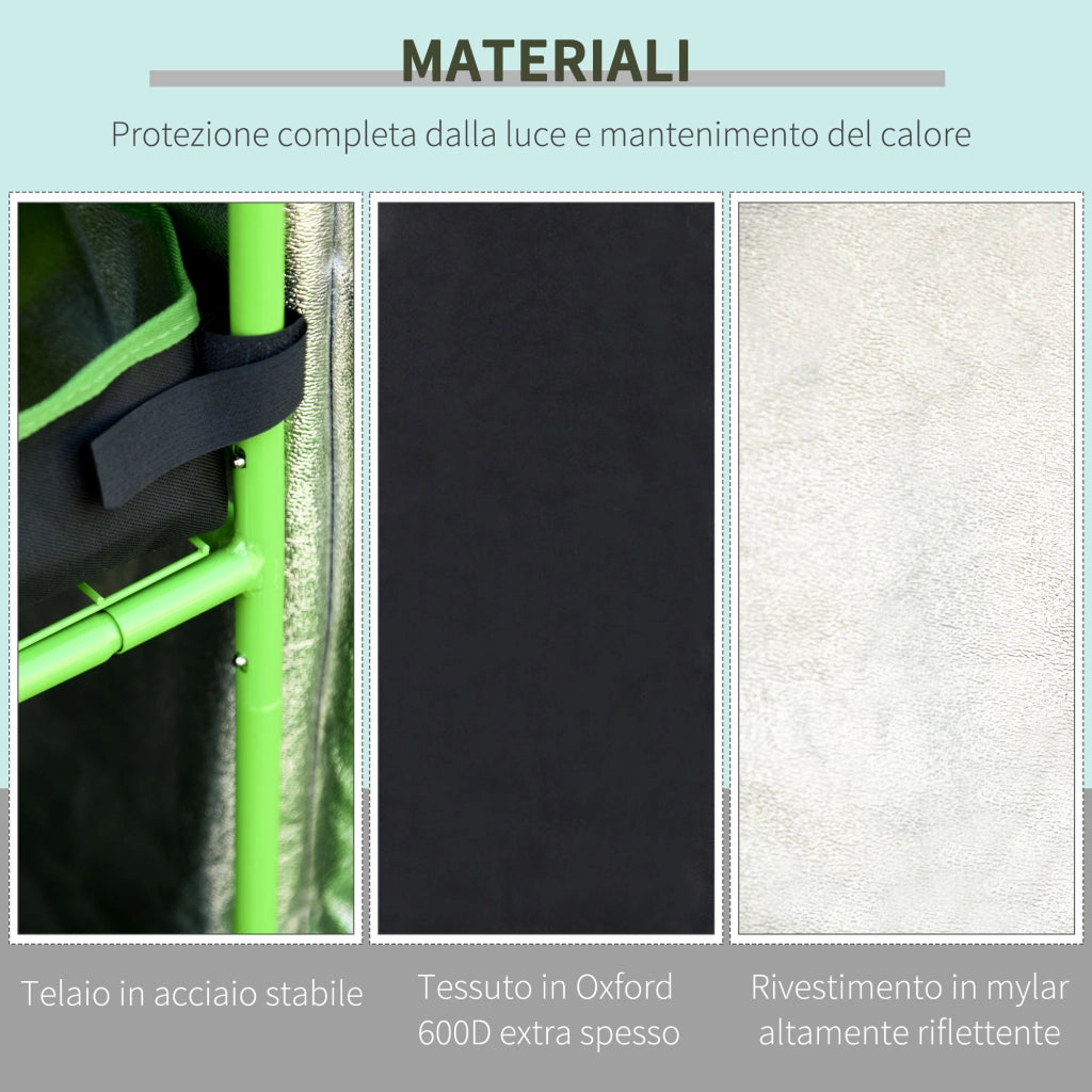 Tenda Idroponica ¨C Minimal ¨C Nero 80x80x160 cm