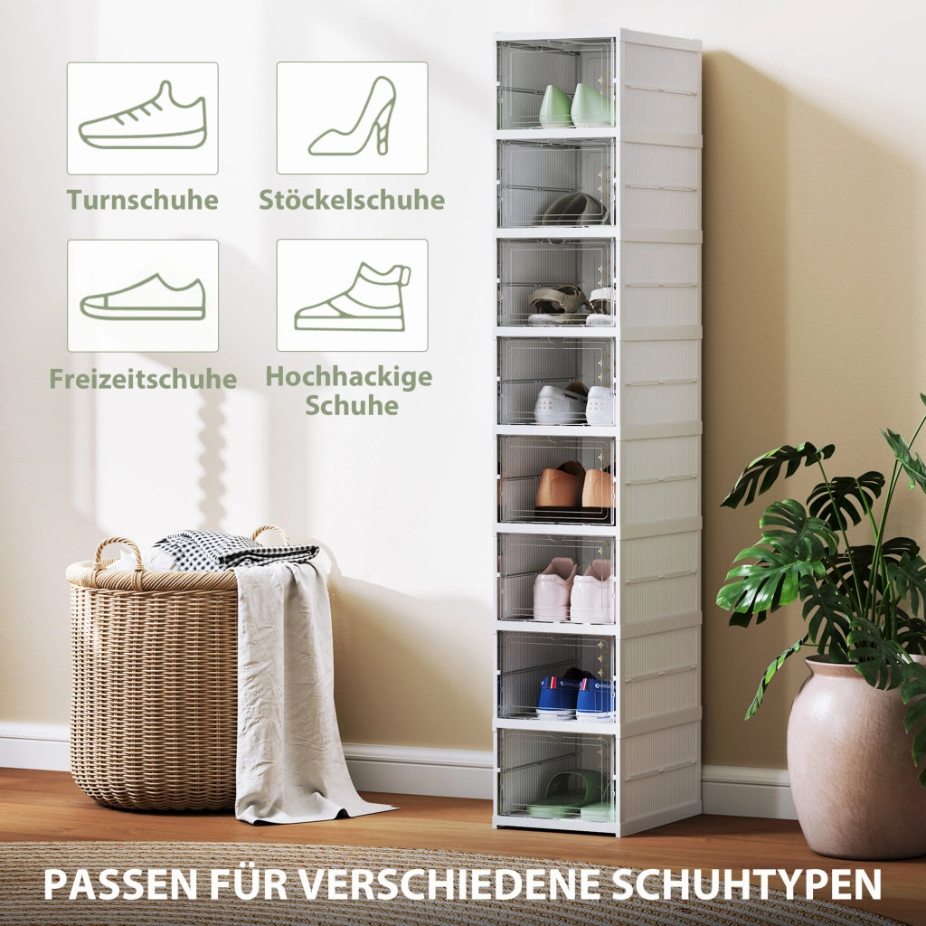 Scarpiera 8 Ripiani Folding ¨C Minimal ¨C Bianco