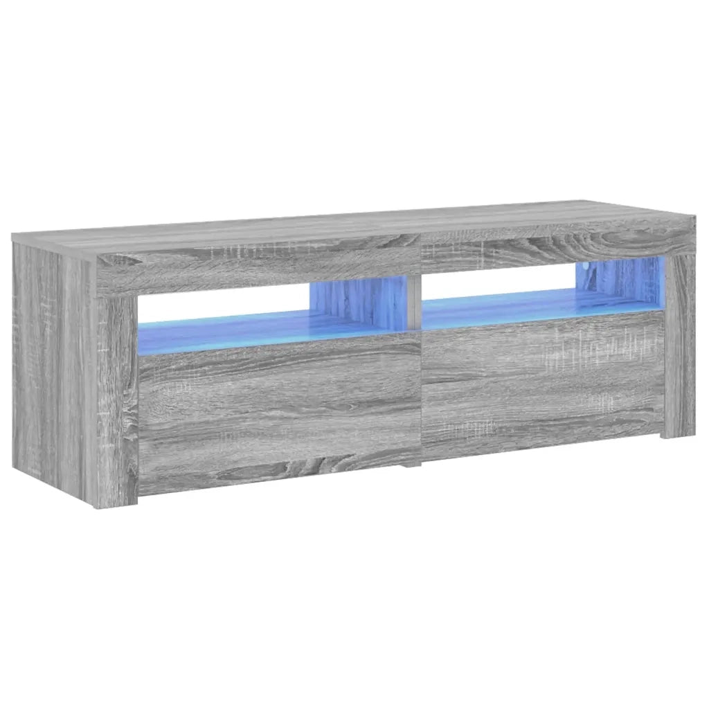 Mobile Porta TV con Luci LED Grigio Sonoma 120x35x40 cmcm 815685