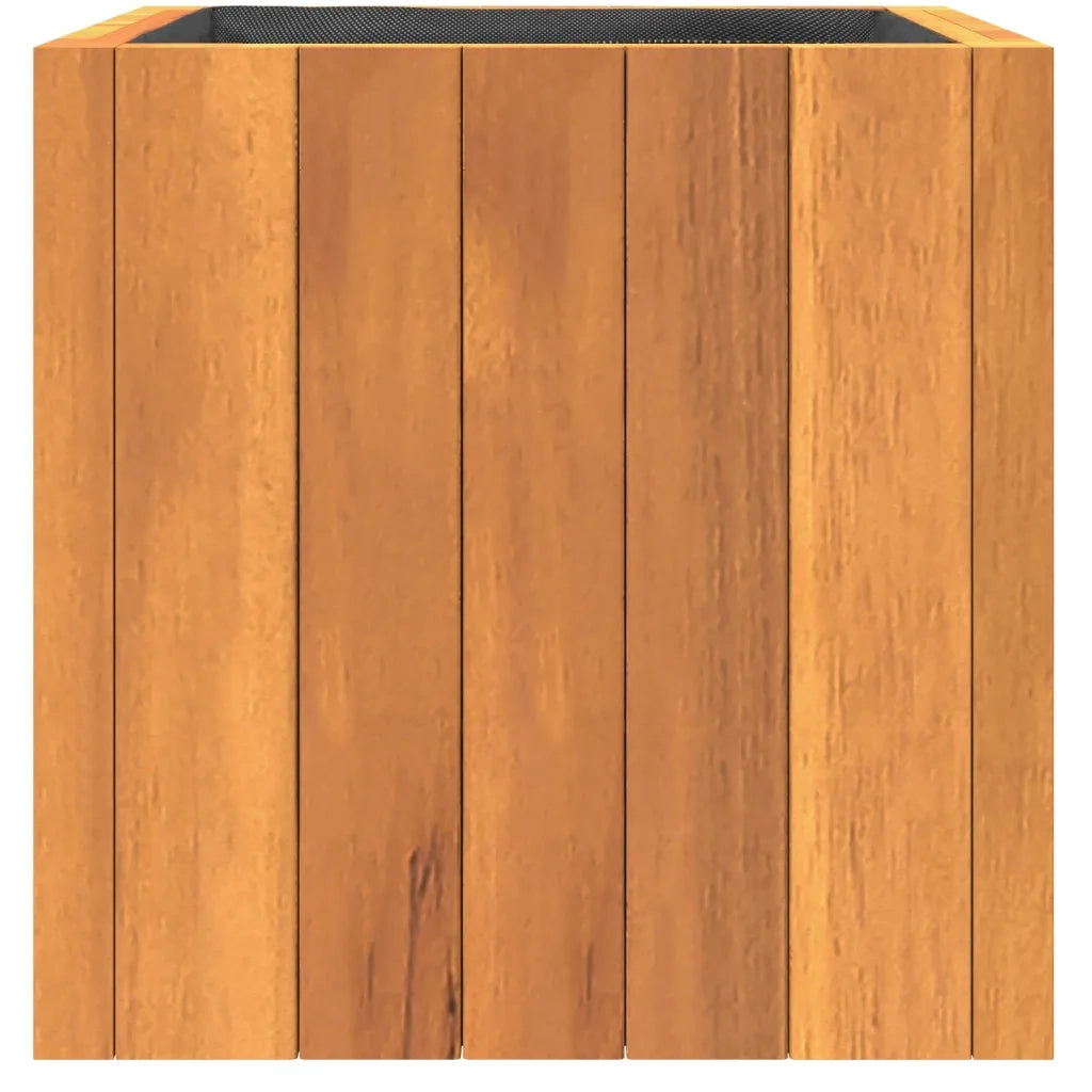 Fioriera | Cassetta per fiori | Vaso da Giardino 25x25x25 cm in Legno Massello di Acacia