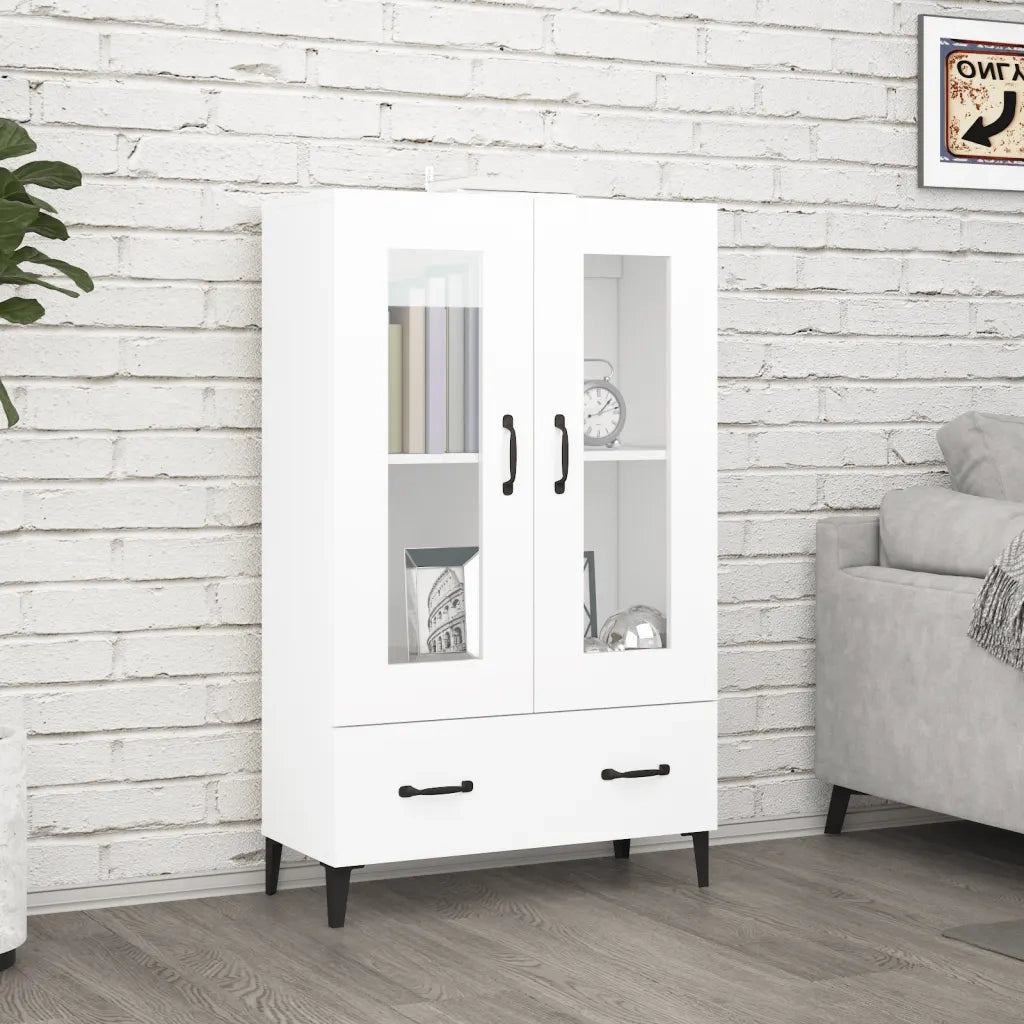 Credenza | Madia | Buffet da pranzo | Armadio da pranzo Bianca 70x31x115 cm in Legno Ingegnerizzato