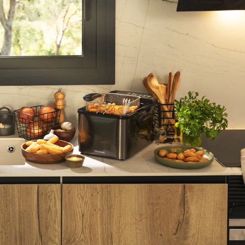 CECOTEC 04312 - Friggitrice ad Olio CleanFry Luxury 4000 Dark