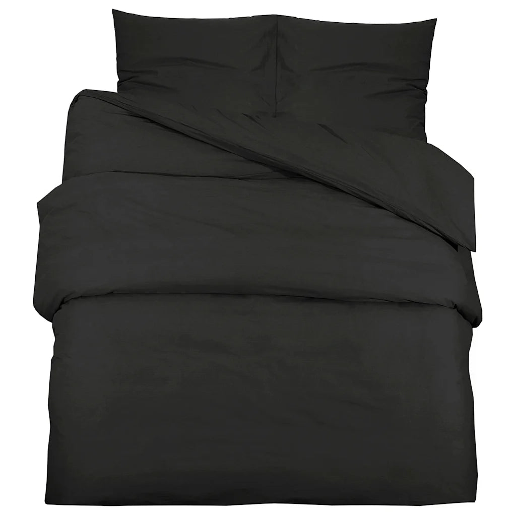 Set Copripiumino Nero 220x240 cm in Cotone CFW4408410