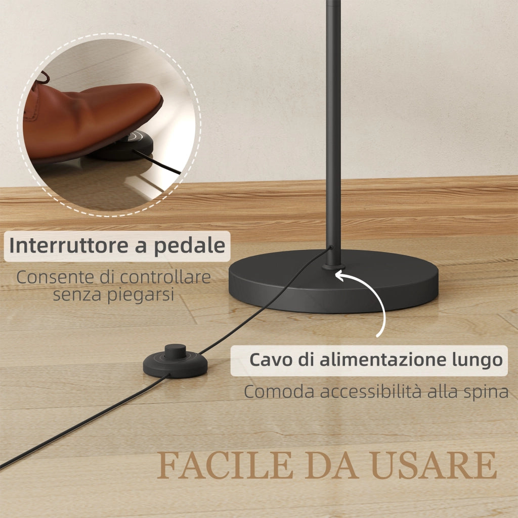 Lampada da Terra LED Dimmerabile con Telecomando ¨C Zephmum ¨C Nero