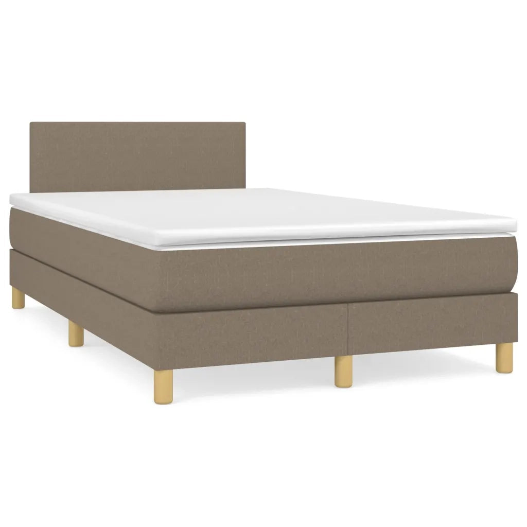 Giroletto a Molle con Materasso Tortora 120x190 cm in Tessuto 3269762